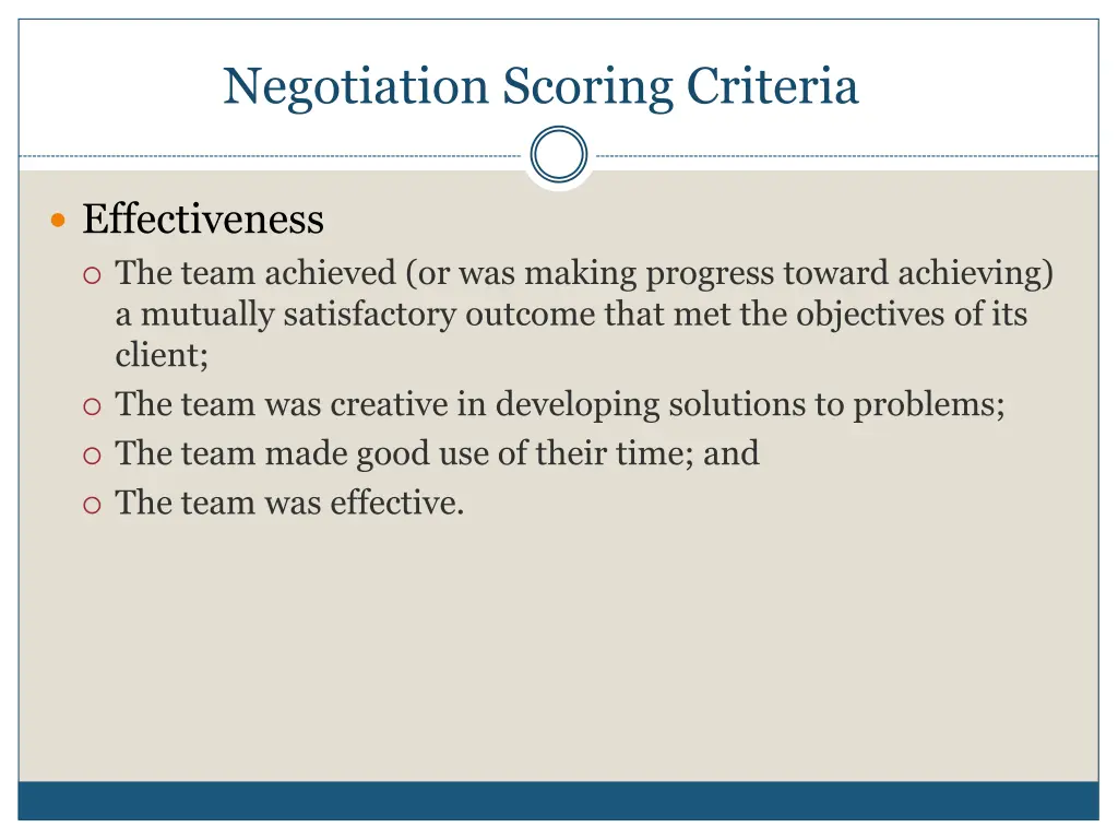 negotiation scoring criteria 1