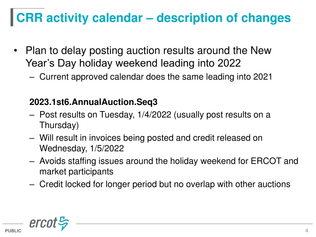 crr activity calendar description of changes 1