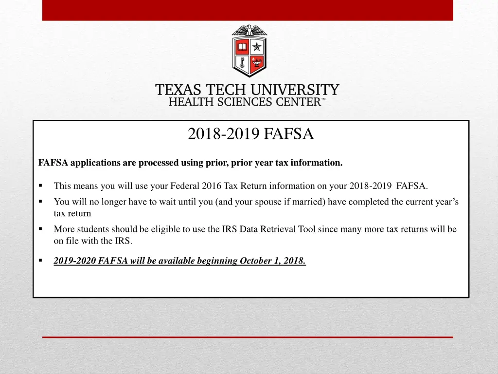 2018 2019 fafsa