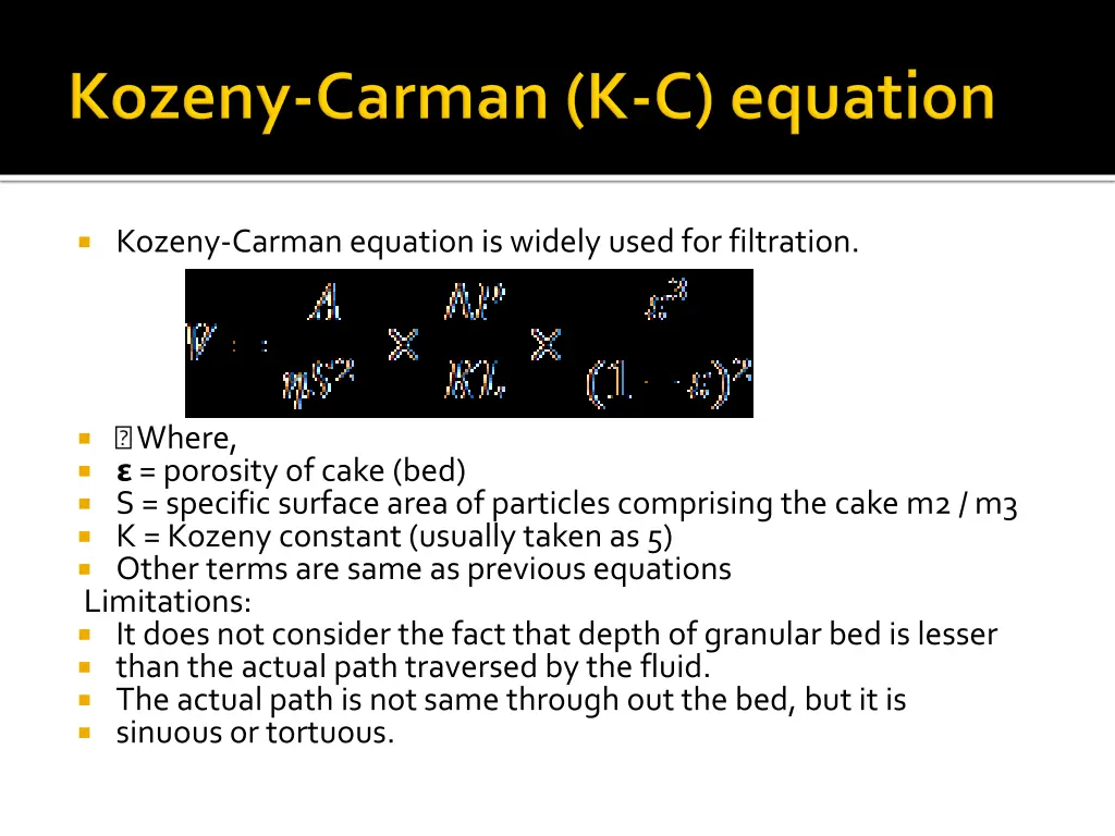 kozeny carman equation is widely used