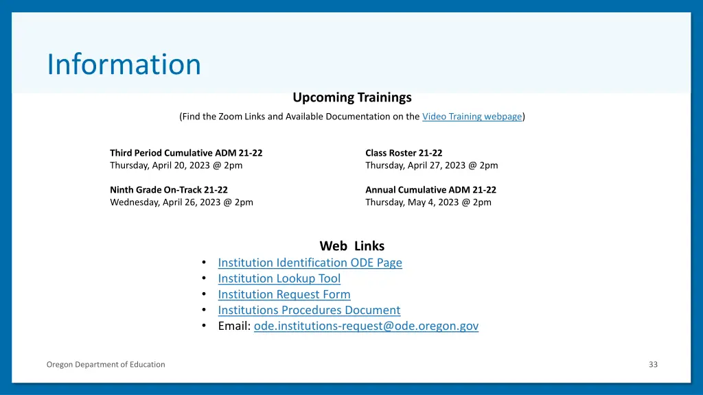 information