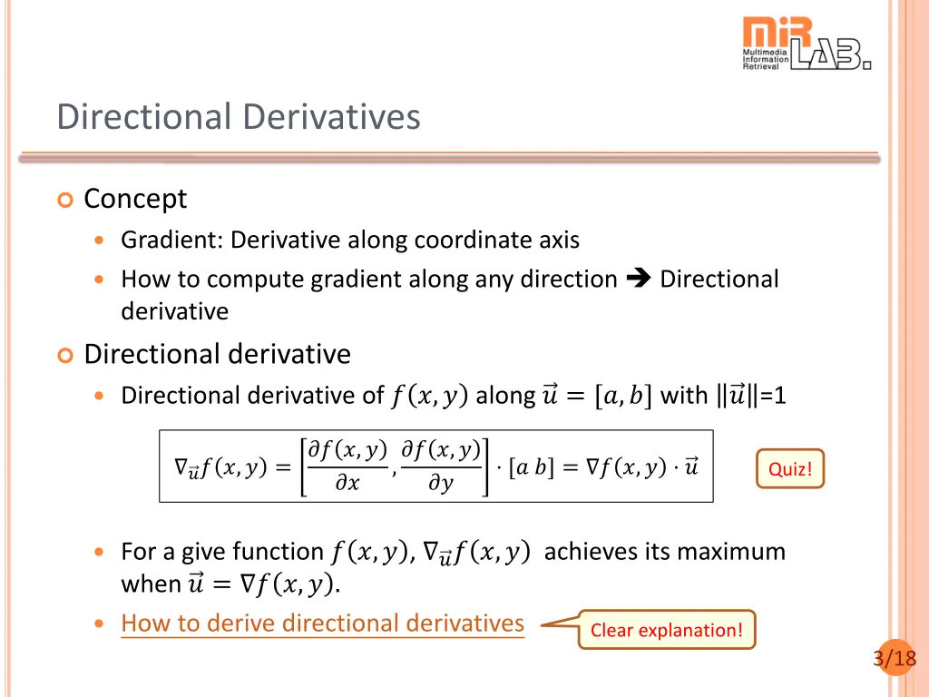 directional derivatives