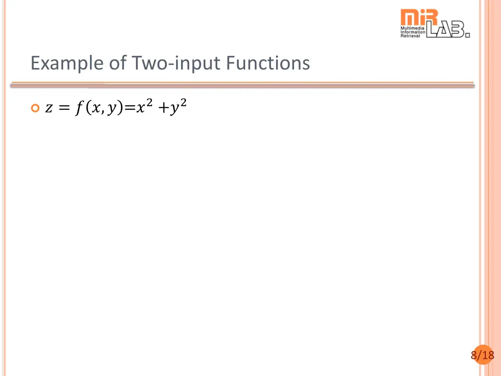 example of two input functions