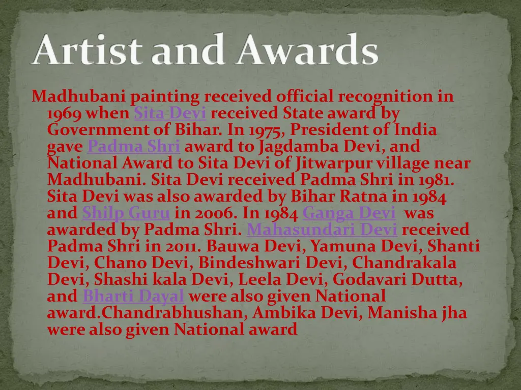 artist and awards