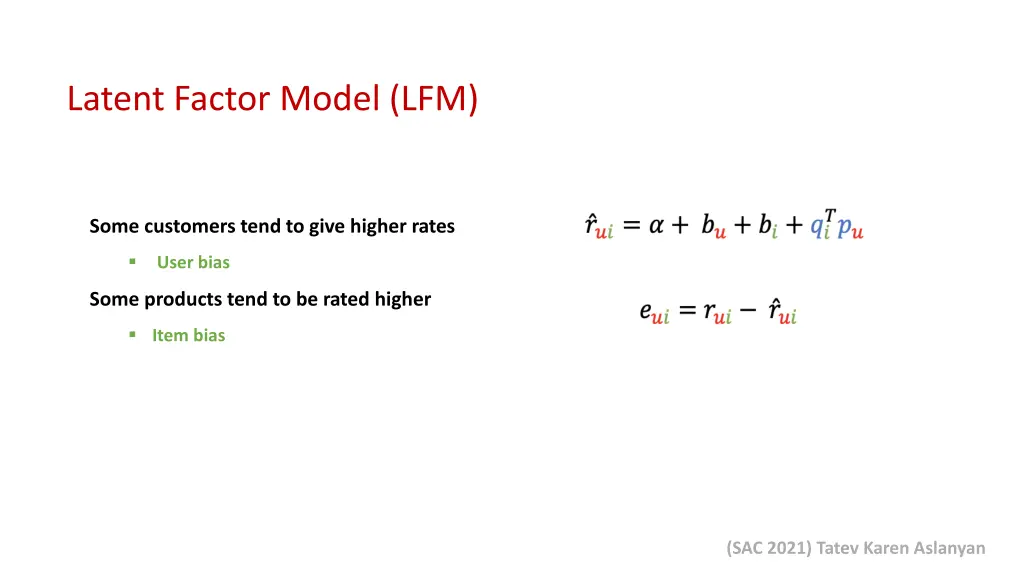 latent factor model lfm 1