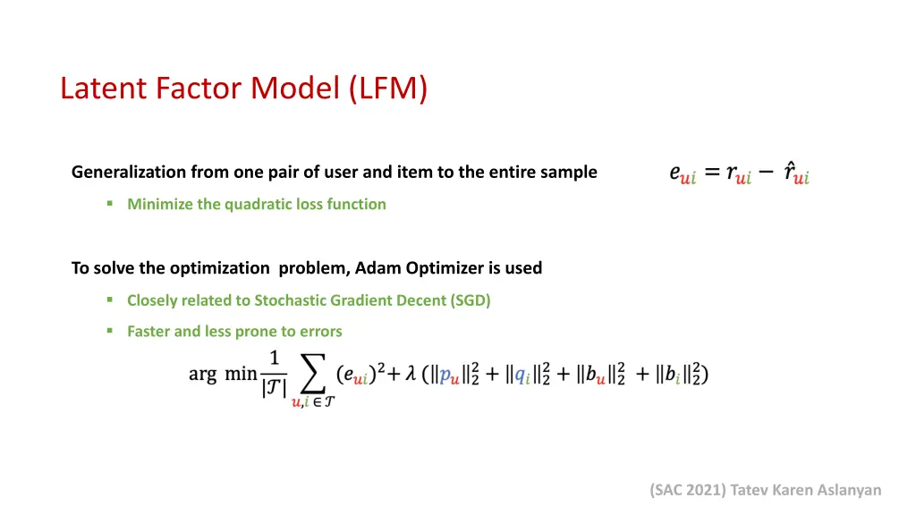 latent factor model lfm 2