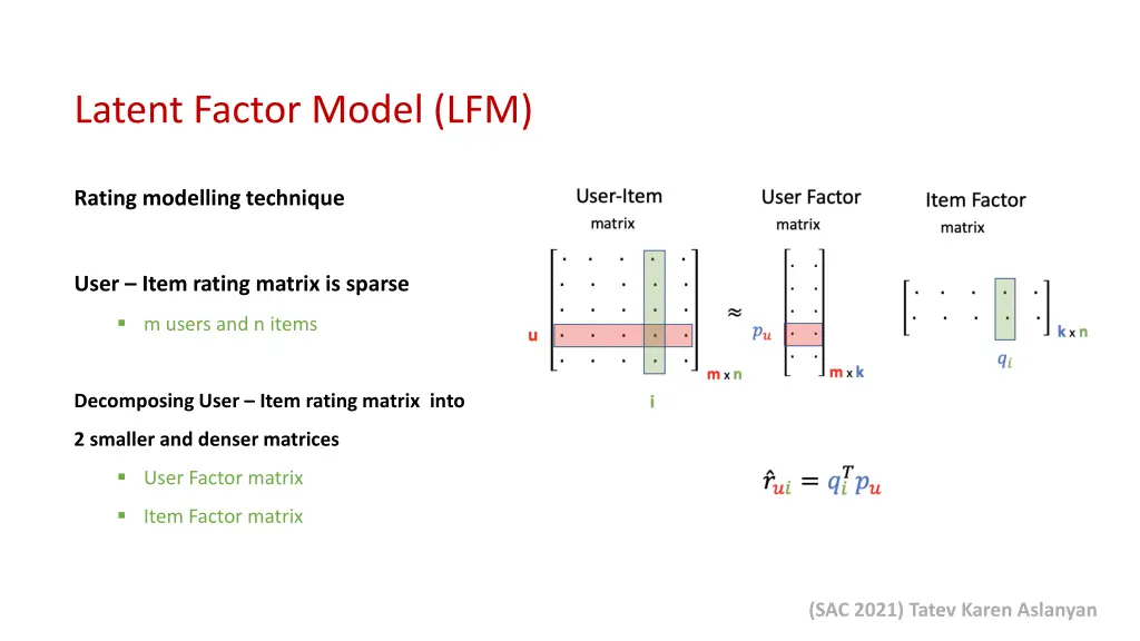 latent factor model lfm