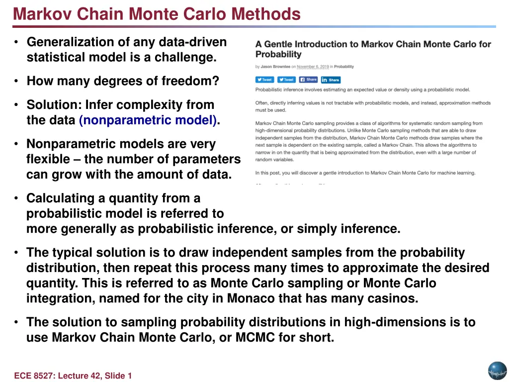 markov chain monte carlo methods