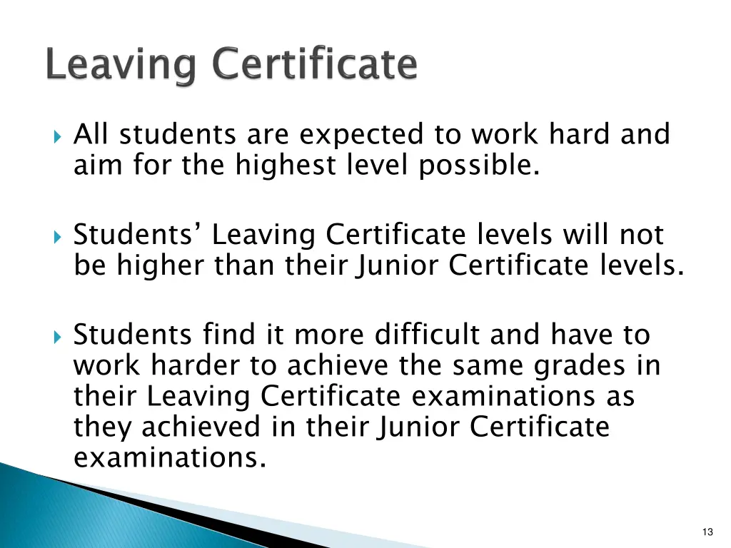 all students are expected to work hard
