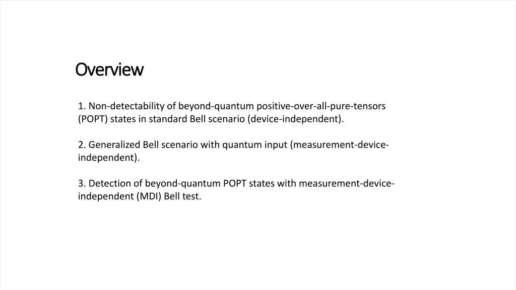 overview overview