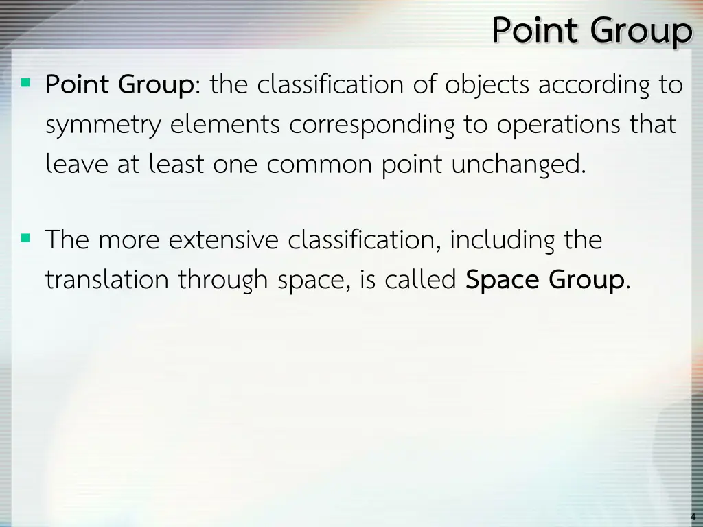 point group