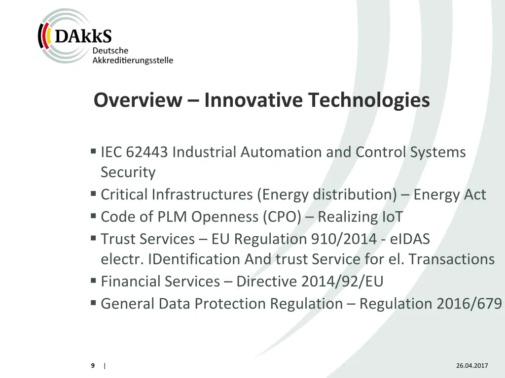 overview innovative technologies
