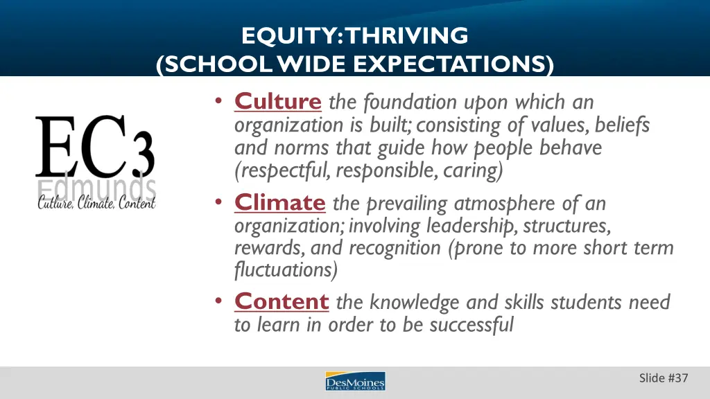 equity thriving school wide expectations culture