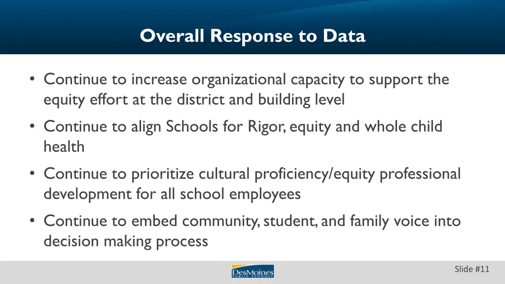 overall response to data