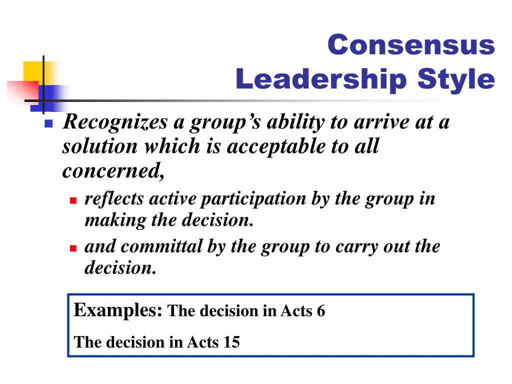 consensus