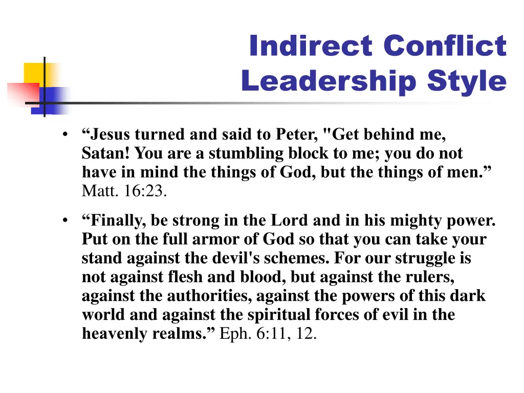 indirect conflict leadership style 1