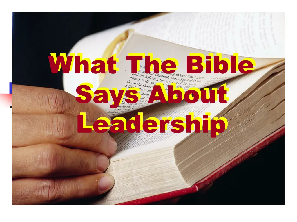 what the bible says about leadership