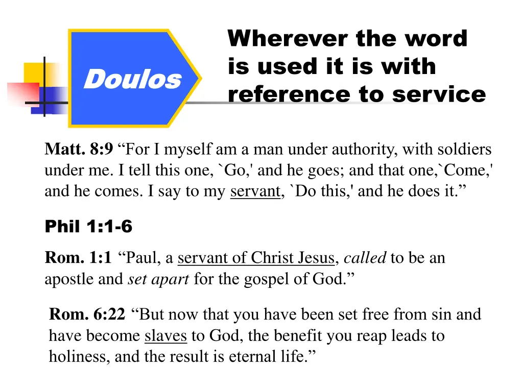 wherever the word is used it is with reference