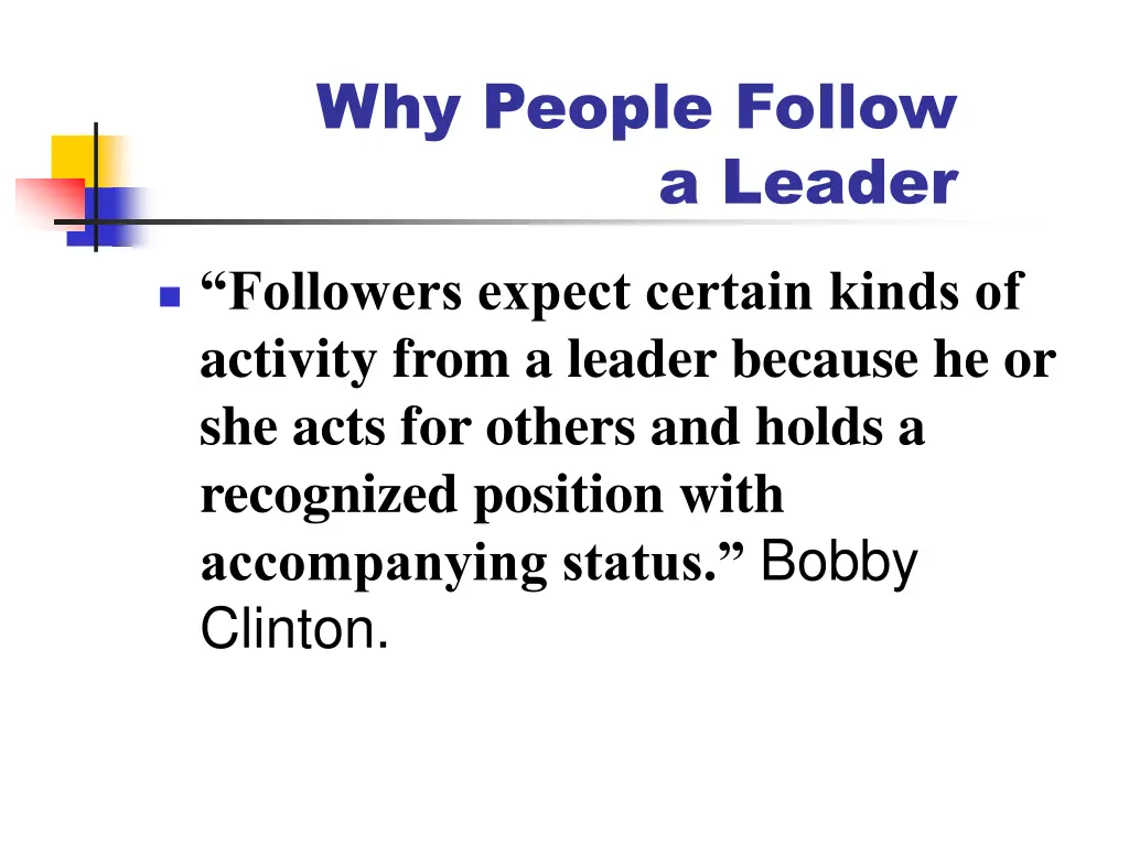 why people follow