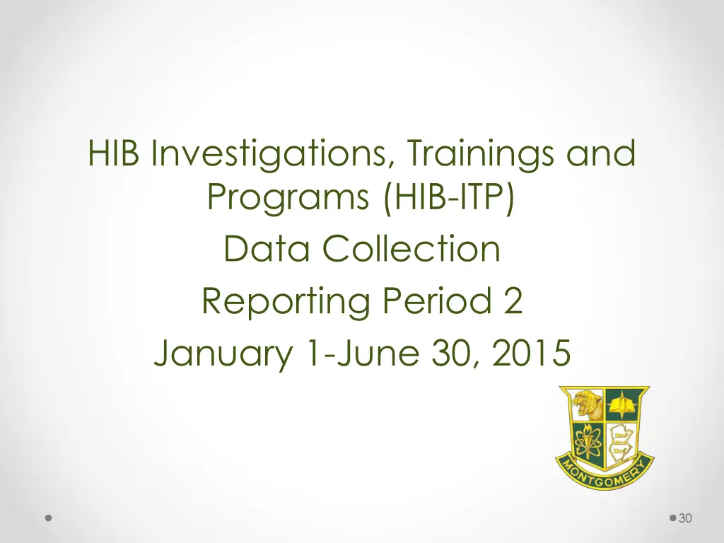 hib investigations trainings and programs