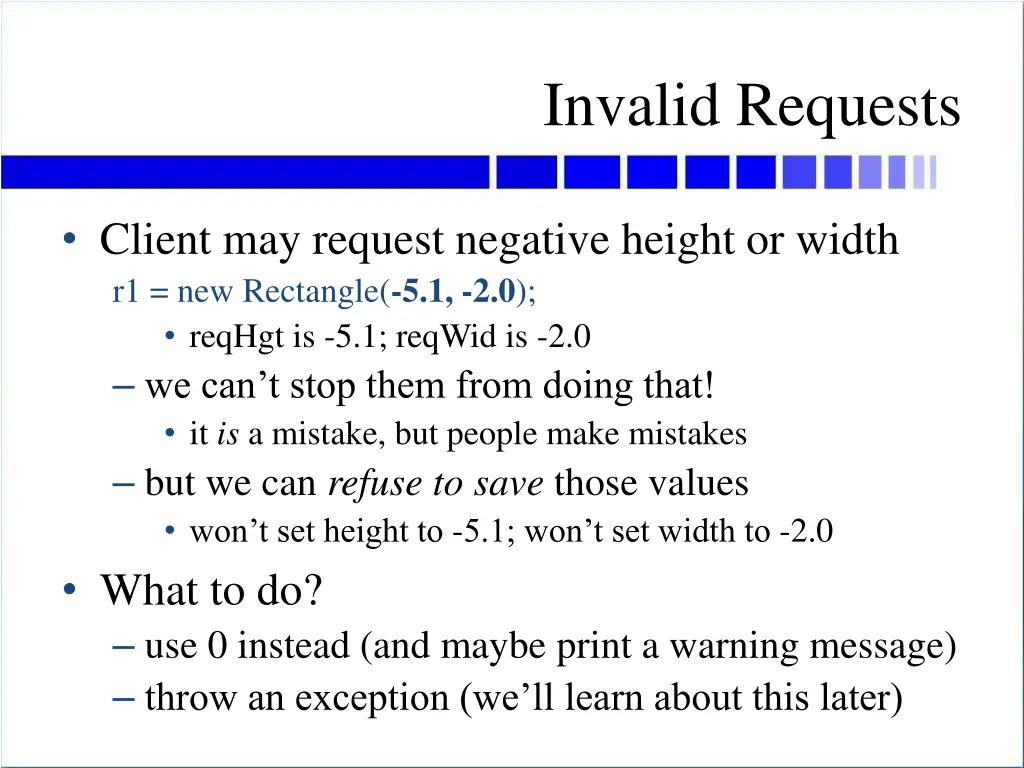 invalid requests