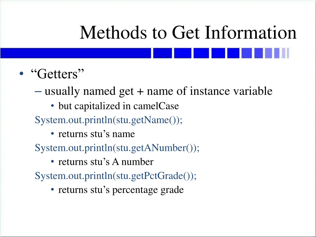 methods to get information