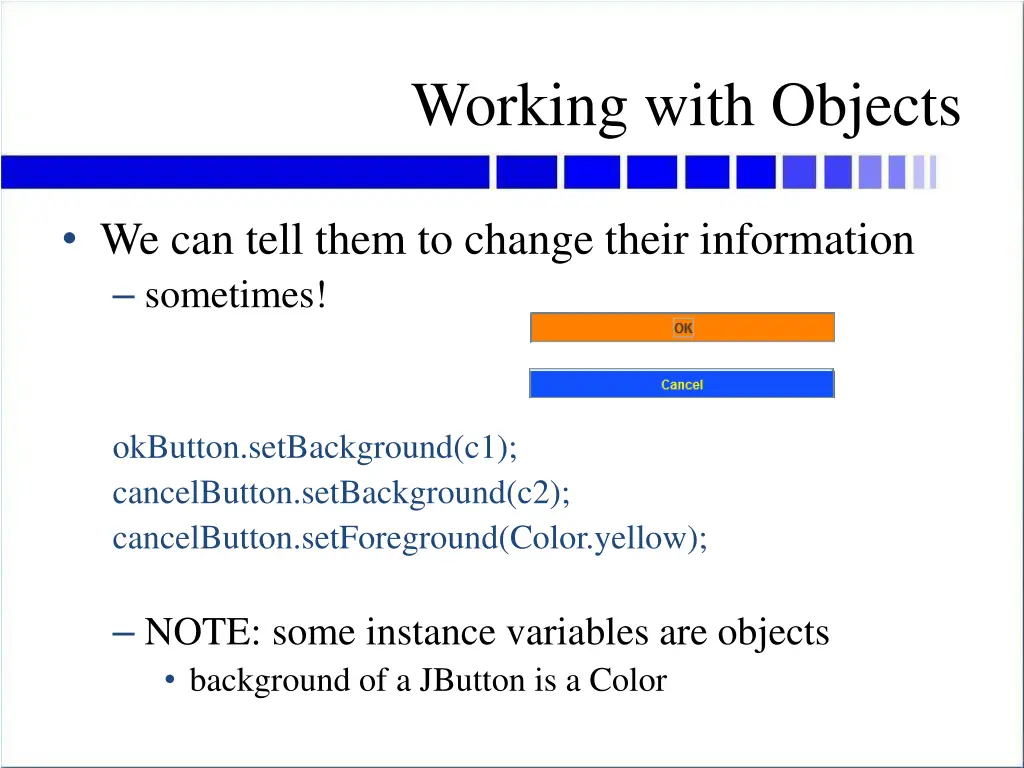 working with objects 1