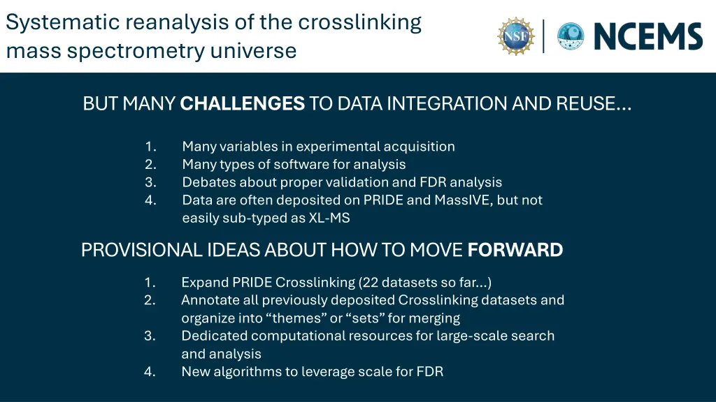 systematic reanalysis of the crosslinking mass 1