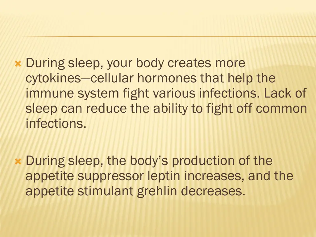 during sleep your body creates more cytokines