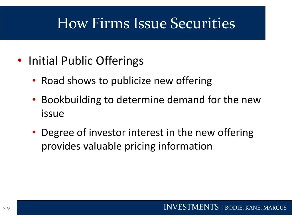 how firms issue securities 4