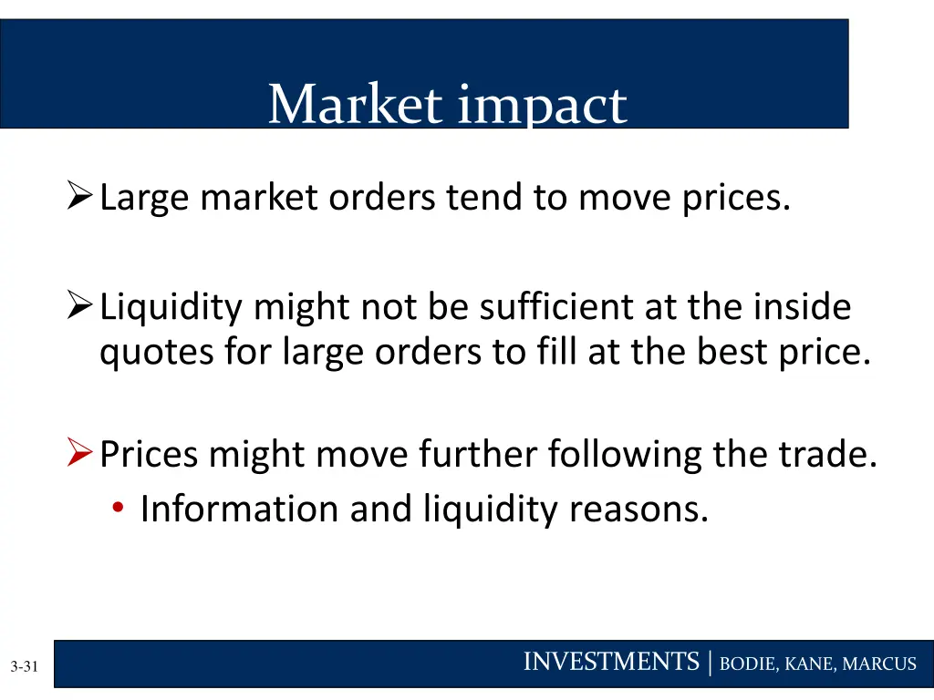 market impact
