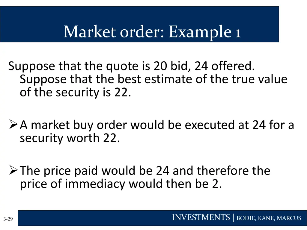 market order example 1
