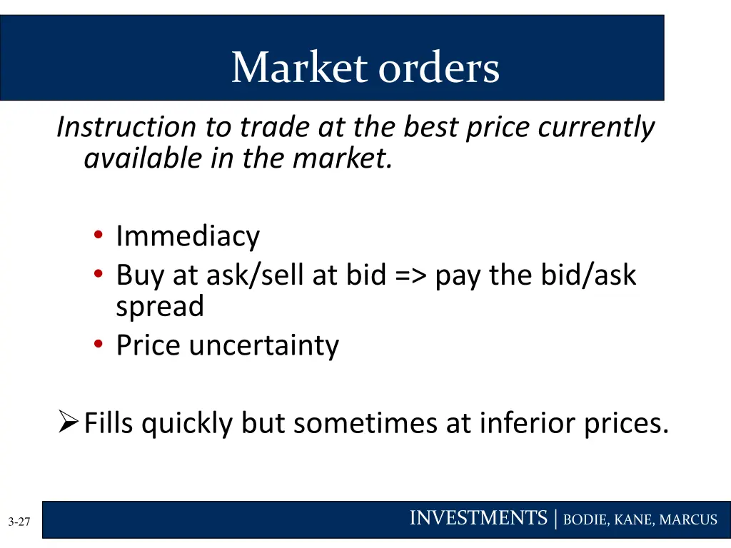 market orders