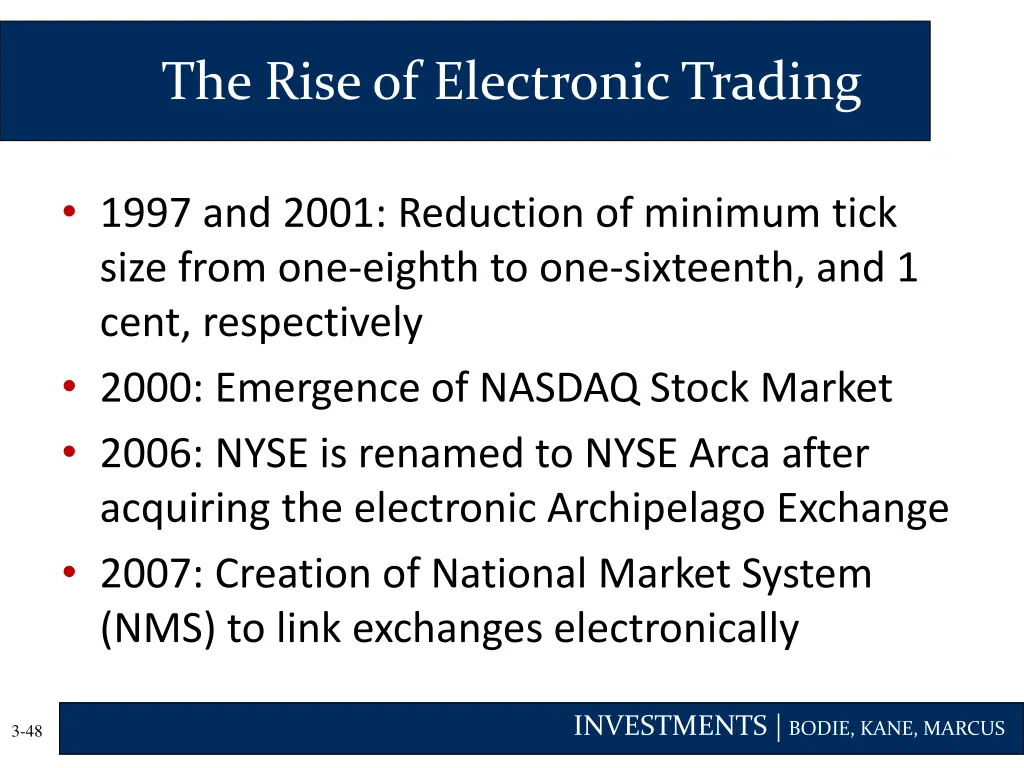 the rise of electronic trading 1