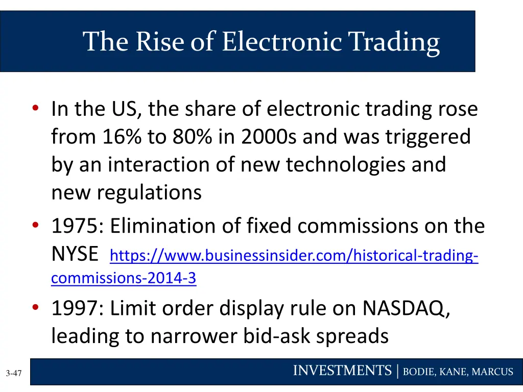 the rise of electronic trading