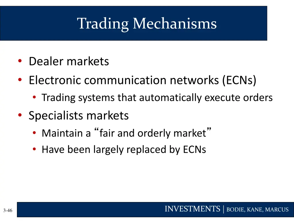 trading mechanisms