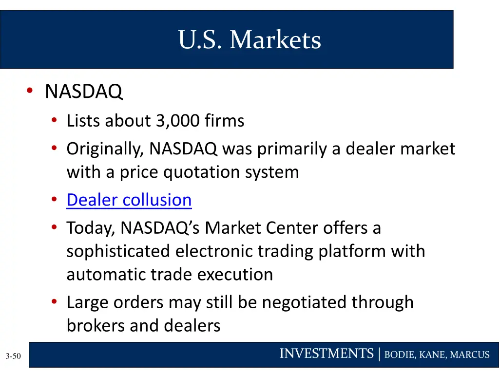 u s markets