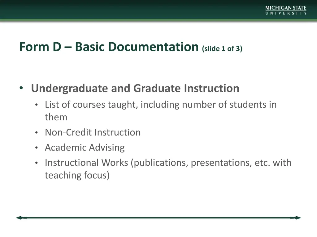 form d basic documentation slide 1 of 3