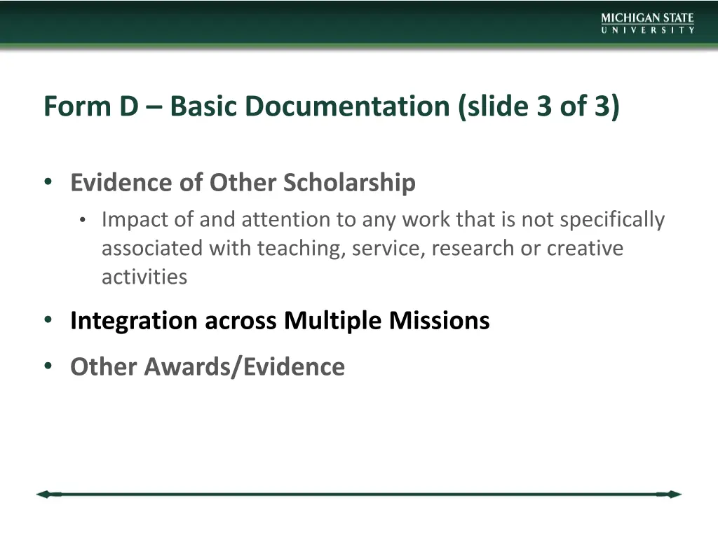 form d basic documentation slide 3 of 3