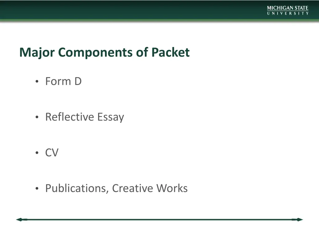 major components of packet