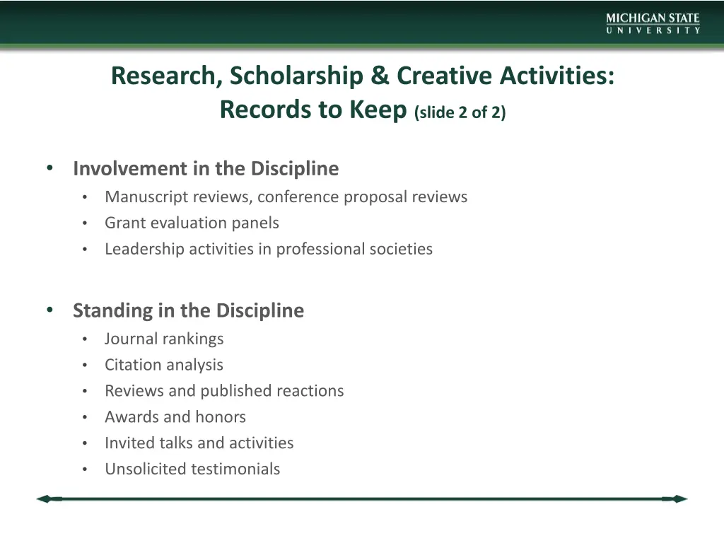 research scholarship creative activities records 1