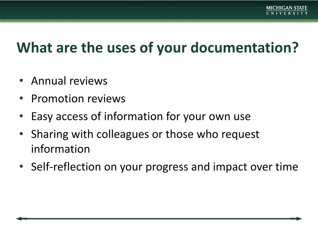 what are the uses of your documentation