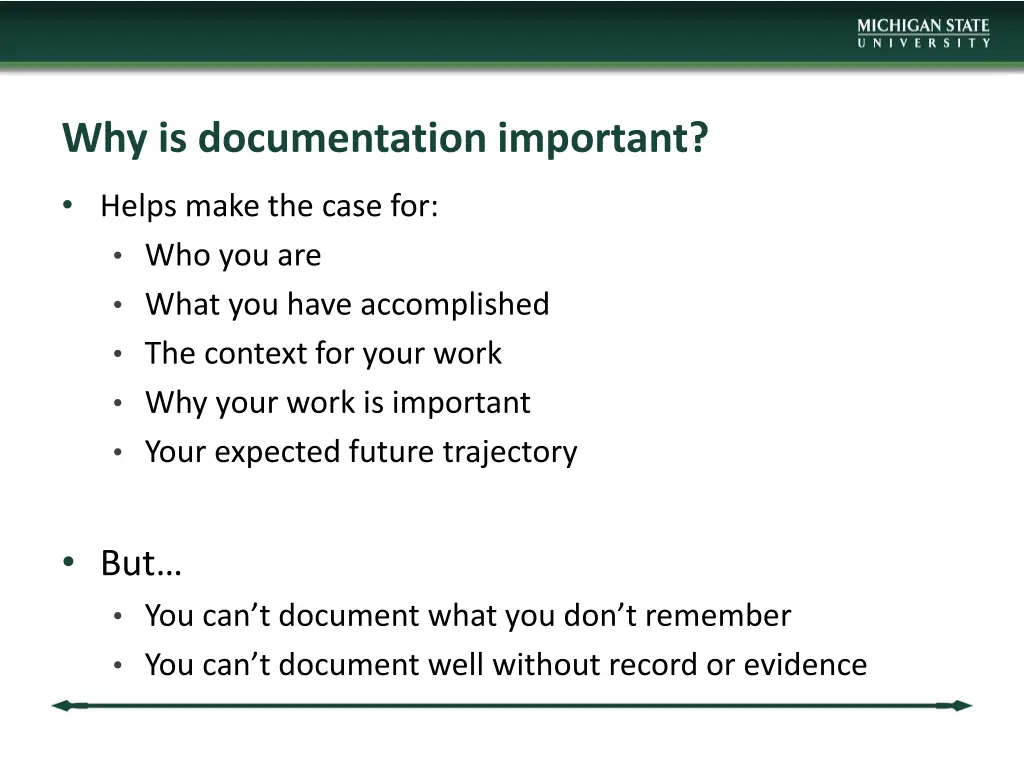 why is documentation important