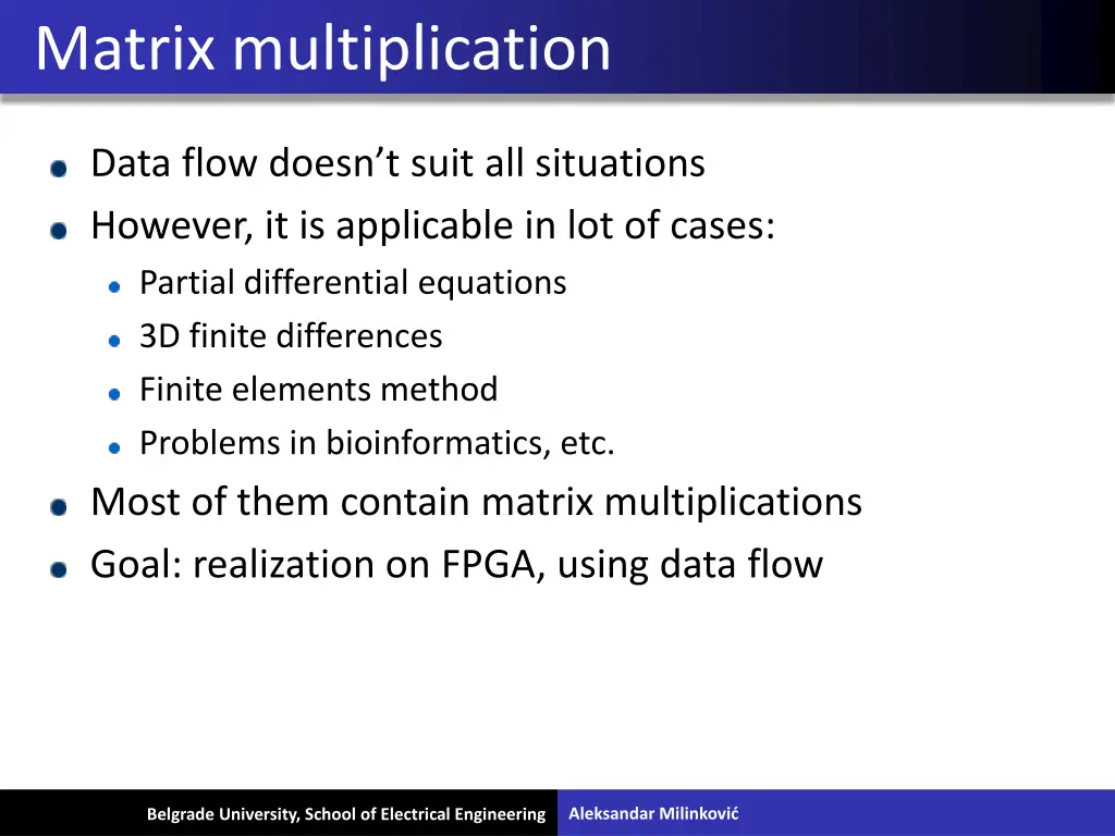 matrix multiplication