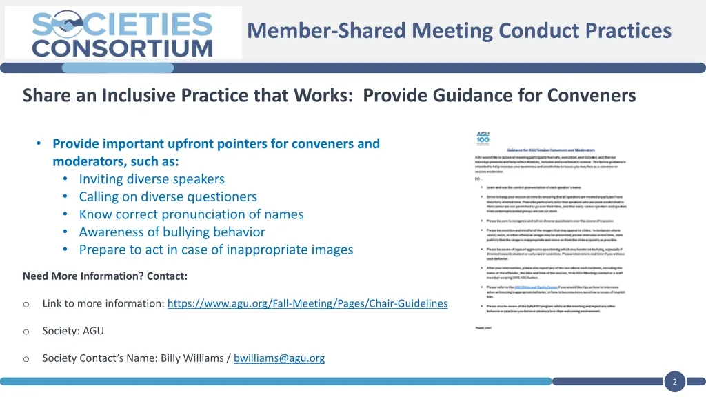 member shared meeting conduct practices 1