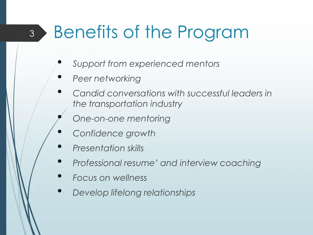 benefits of the program