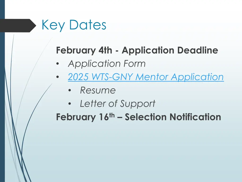 key dates
