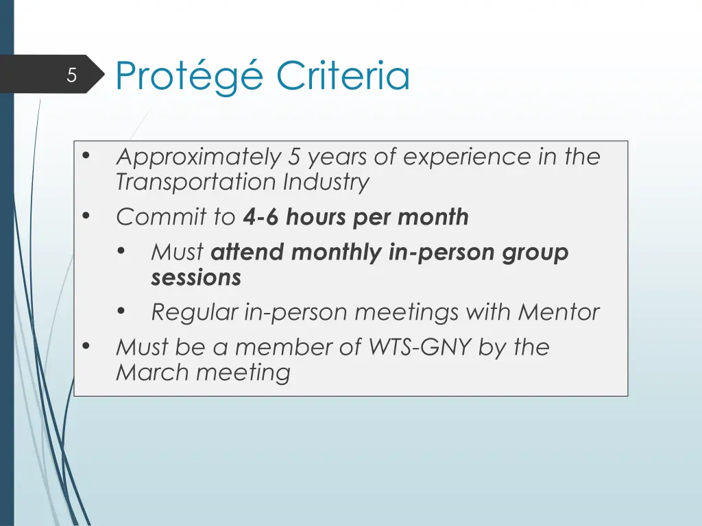 prot g criteria