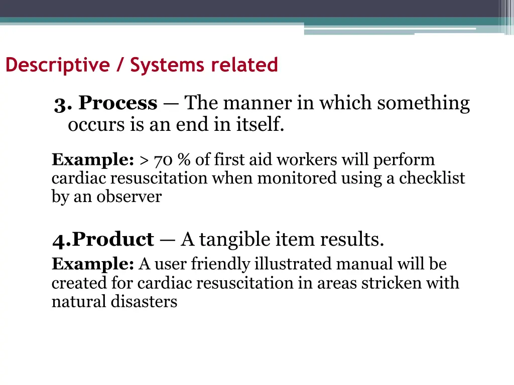 descriptive systems related 1