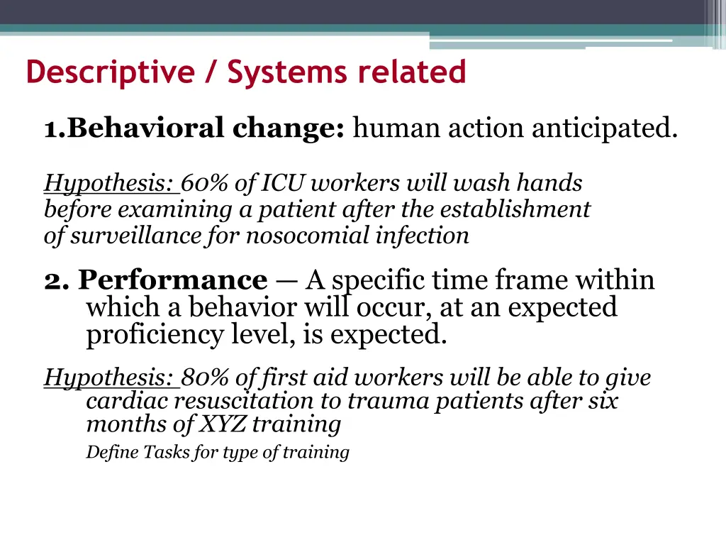 descriptive systems related